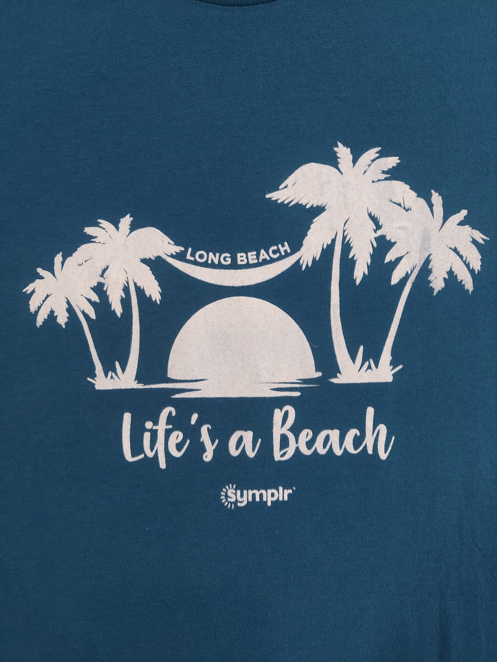 Long Beach Life’s A Beach Graphic Tee Shirt Size XL 100% Cotton Used Exc Cond.